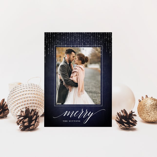 Midnight Garland | Carte photo de vacances (Créateur téléchargé)