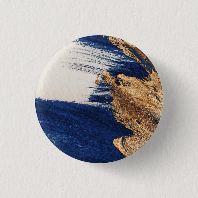 Midnight Gold: Abstrakte Eleganz Button (Vorderseite)