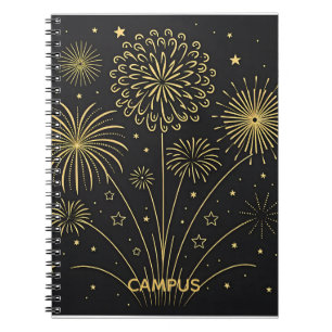 Midnight Gold Fireworks Premium Notes Notizblock
