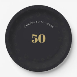 Midnight Gold Milestone Pappteller