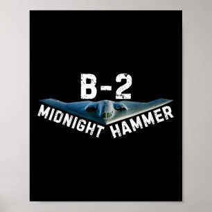 Midnight Hammer B-2 Flugzeug _ Donald Trump  Poster