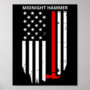 Midnight Hammer B-2 Stealth Jet Operation USA-Flag Poster