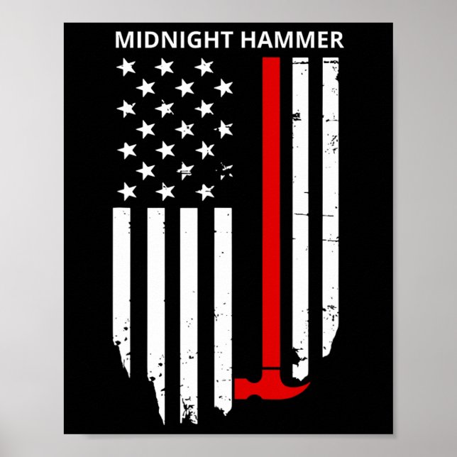 Midnight Hammer B-2 Stealth Jet Operation USA-Flag Poster (Vorne)