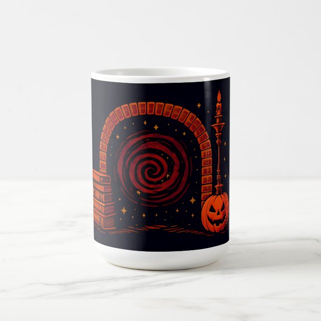 Midnight Hearth Mittelalterlich - Orange und Schwa Kaffeetasse (Mittel)