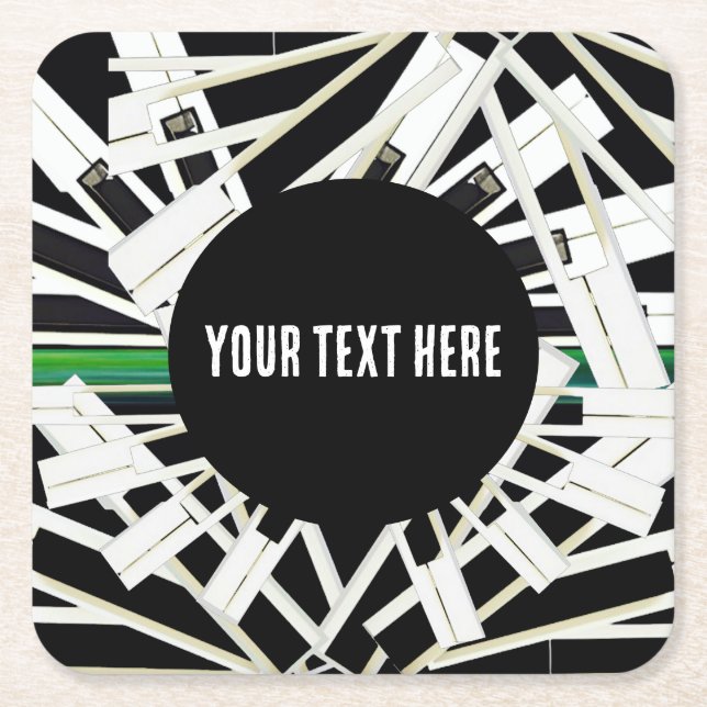 MIDNIGHT KEYS RECHTECKIGER PAPPUNTERSETZER (Vorderseite)