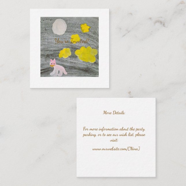 Midnight Kitty Adventure Begleitkarte (Vorne/Hinten)