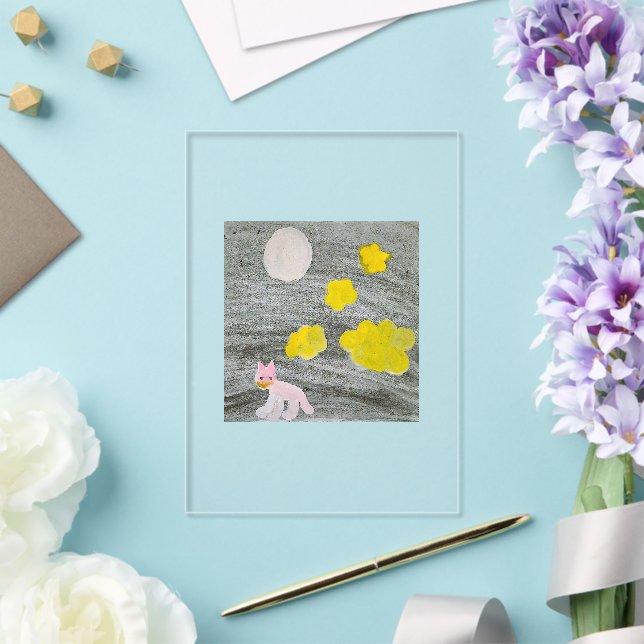Midnight Kitty Adventure_Invitation Card Acryleinladungen (In Situ (Hochzeit))