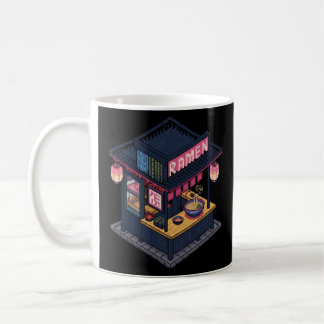 Midnight Lofi Pixel Art Ramen Shop Kaffeetasse