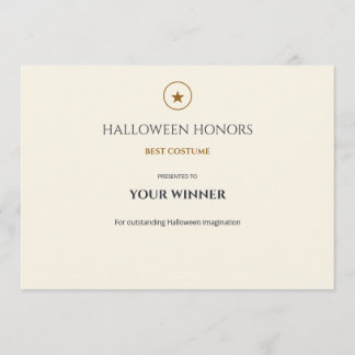 Midnight Merit editierbare Halloween-Auszeichnungs Einladung