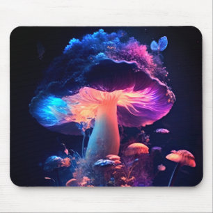 Midnight Mushrooms Dreamscape Mouse Pad Mousepad
