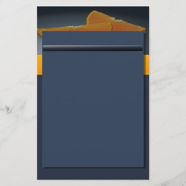Midnight Orange Stationery Briefpapier (Vorderseite)