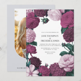 Midnight Orchid, Velvet Aubergine & Misty Mauve Einladung