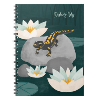 Midnight Pond Fire Salamander personalized  Notizblock