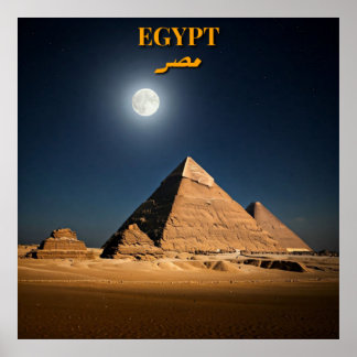 Midnight Pyramids Poster