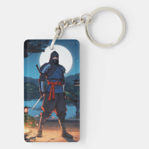 Midnight Shinobi: Mondlicht-Ninja-Silhouette Premi Schlüsselanhänger