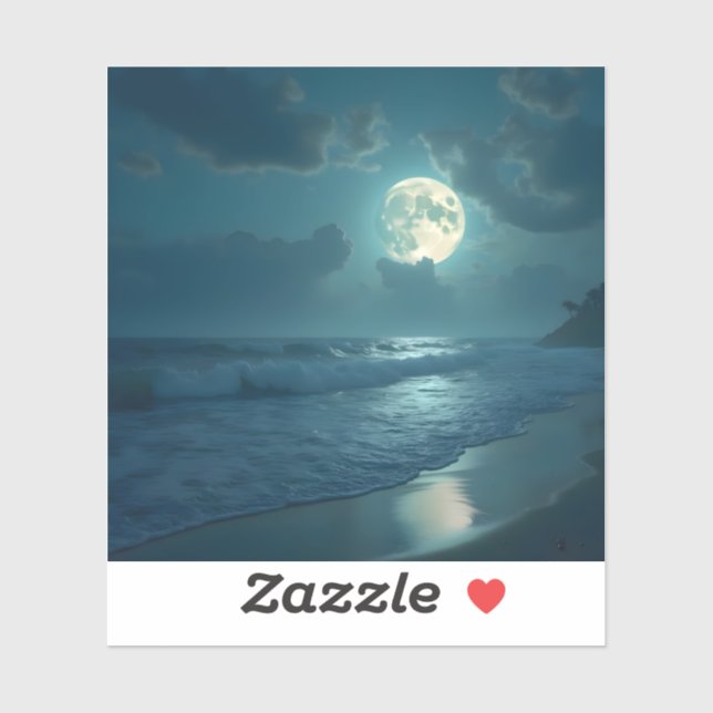 Midnight Shore - Square Vinyl Aufkleber (Blatt)