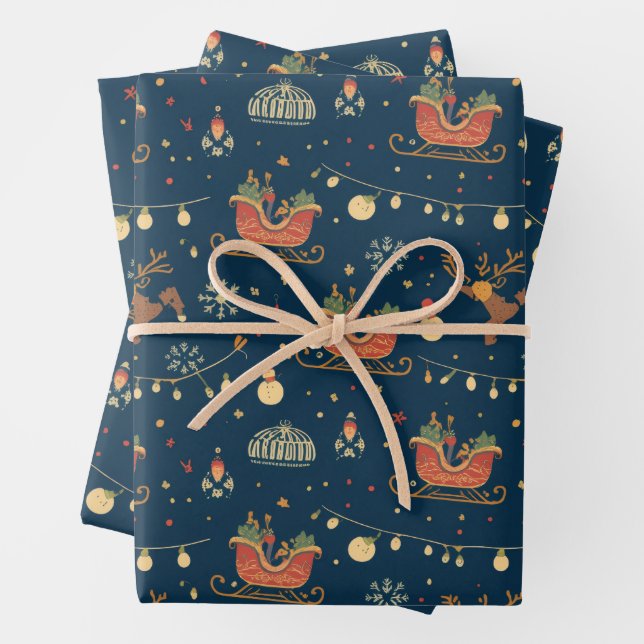 Midnight Sleigh Ride  Geschenkpapier Set (Beispiel)