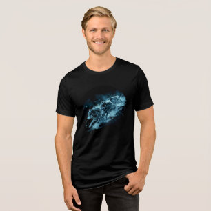 Midnight Star Wolves Running Print Tri-Blend Shirt