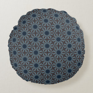 Midnight Starburst Lattice Rundes Kissen