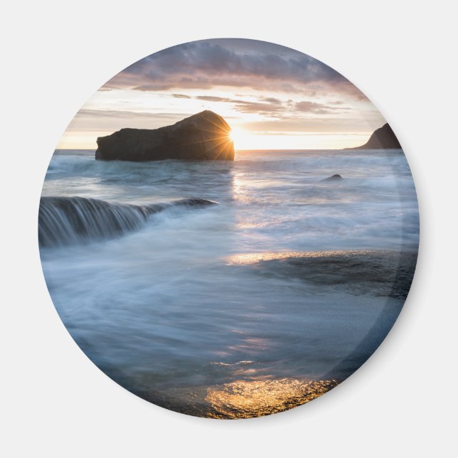 Midnight Sun Lofoten Islands Magnet (Vorne)