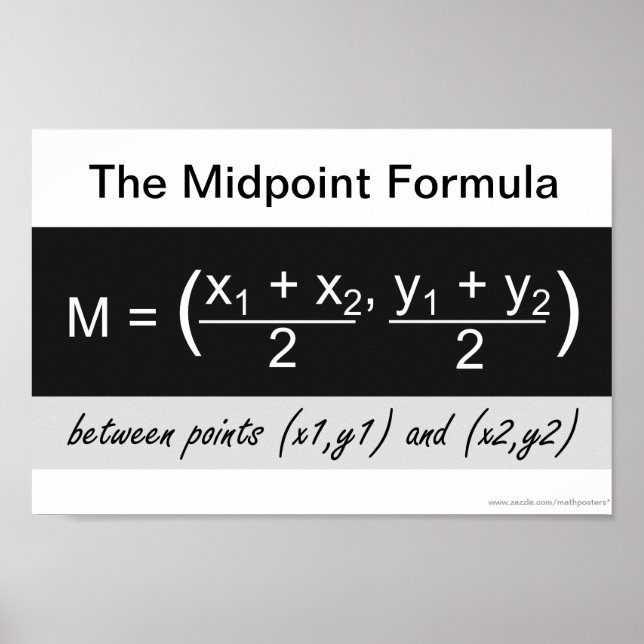 Midpoint Formel Math Poster (Vorne)