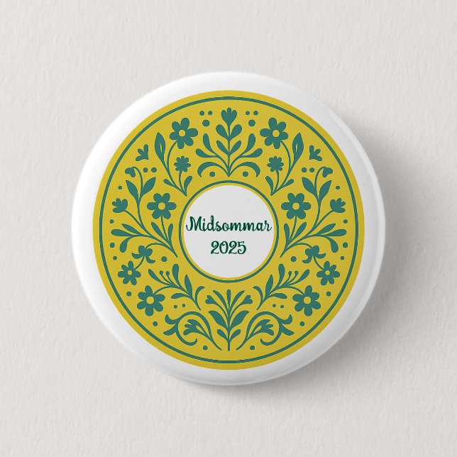 Midsommar - Traditioneller schwedischer Sommer im  Button (Vorderseite)