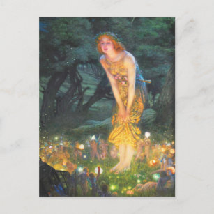 Midsommer Eve (1908) von Edward Robert Hughes Postkarte
