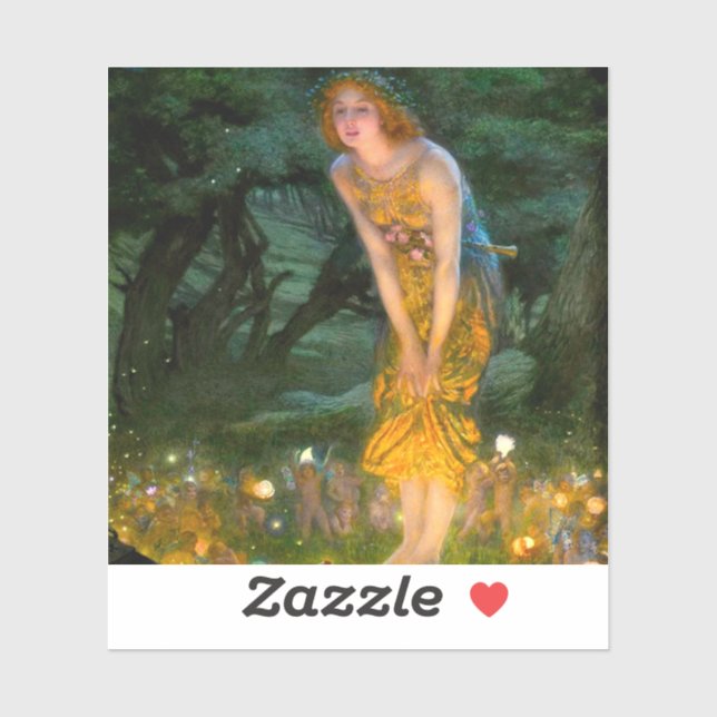 MidSummer Eve Edward Robert Hughes Aufkleber (Blatt)