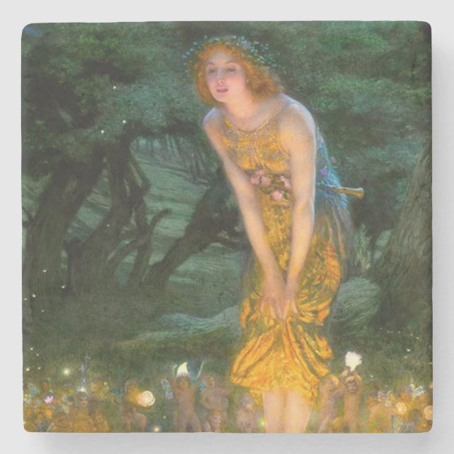 MidSummer Eve Edward Robert Hughes Steinuntersetzer (Vorderseite)