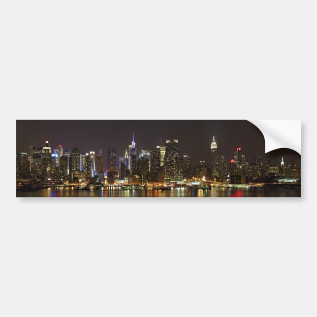 Midtown Manhattan aus Weehawken NJ Autoaufkleber (Vorne)
