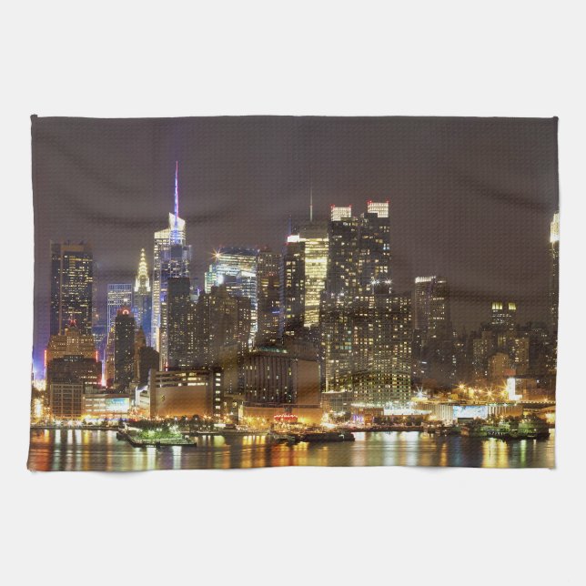 Midtown Manhattan gesehen von Weehawken New-Jersey Handtuch (Horizontal)