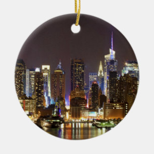 Midtown Manhattan gesehen von Weehawken New-Jersey Keramikornament