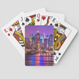 Midtown Manhattan nachts mit Reich Stae Spielkarten