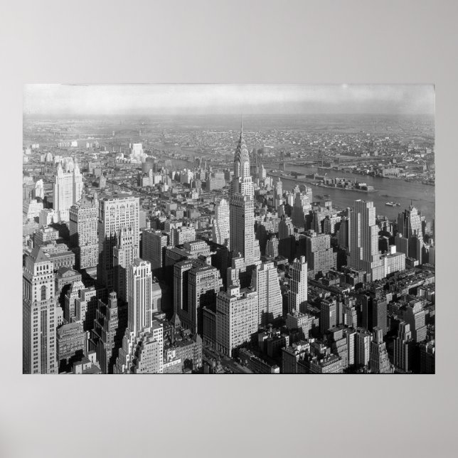 Midtown Manhattan New York City NY 1932 Poster (Vorne)