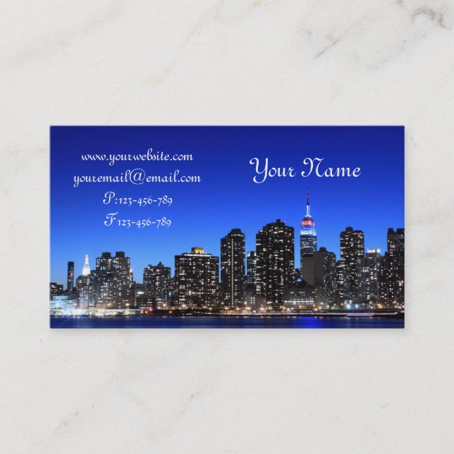 Midtown Manhattan Skyline, New York City Visitenkarte (Vorderseite)