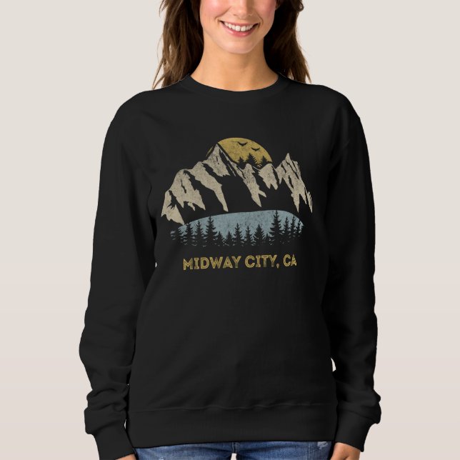 Midway City California Mountain Sunset Sunrise CA Sweatshirt (Vorderseite)