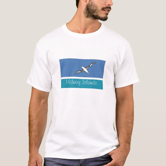 Midway Islands-Flaggenandenkent-shirt T-Shirt (Vorderseite)