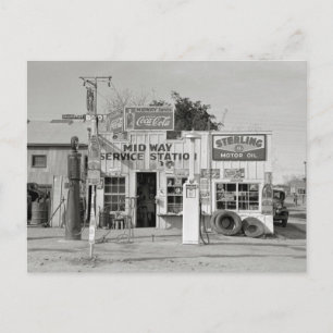 Midway Service Station, 1939 Postkarte