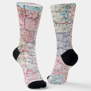 Midwest Map Design Socken