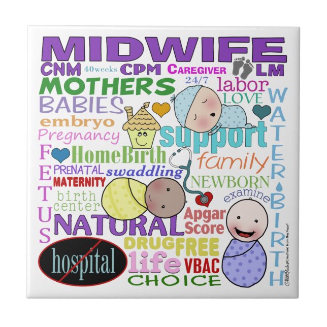 Midwifery Terminology-Subway Art Fliese (Vorderseite)