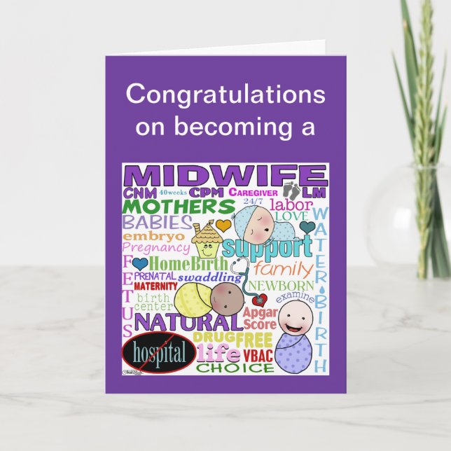 Midwifery Terminology-Subway Art Karte (Vorderseite)