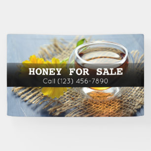 Miel à vendre Bannière commerciale Apiculture