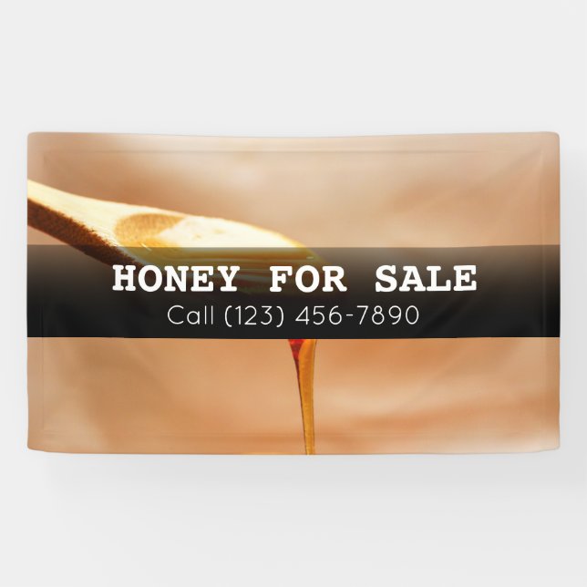Miel à vendre Bannière commerciale Apiculture (Horizontal)