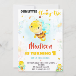 Miel abeille invitation d'anniversaire Bee invitat