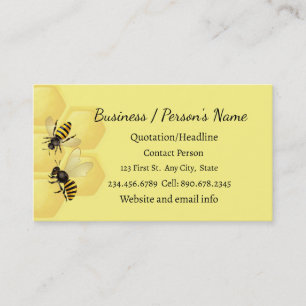 Miel Apiary Business Carte de visite personnalisé