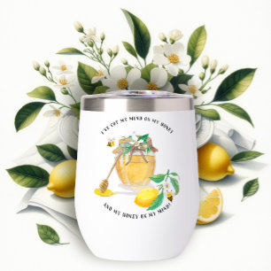 Miel avec abeilles mignonnes Fleur de citron et fe