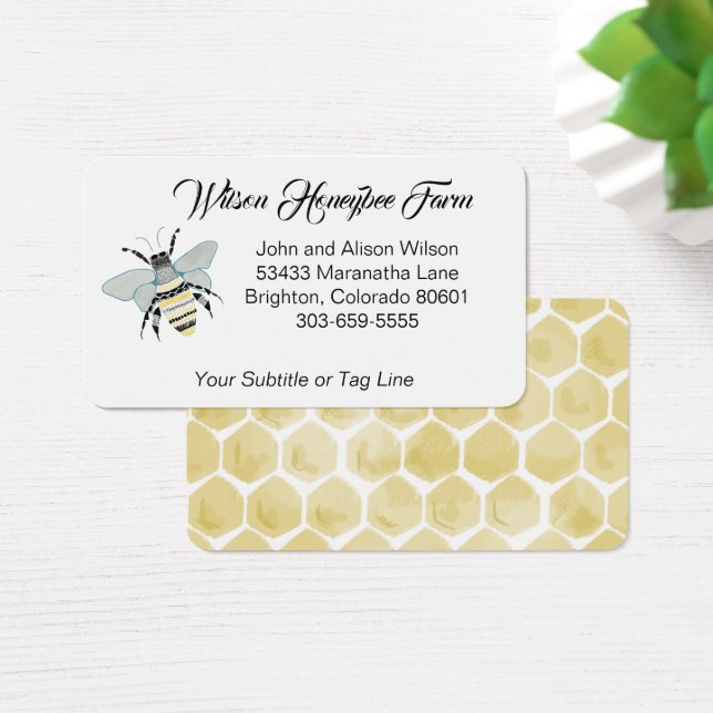 Miel Bee Carte de visite (Bureau)