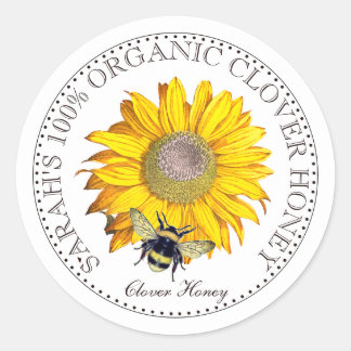 Miel Bee Honey Jar Étiquette
