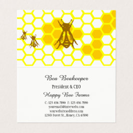 Miel Bee Honeypeb Carte de visite plié personnalis