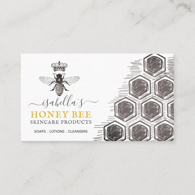 Miel Bee Skincare Produits Carte de visite (Devant)
